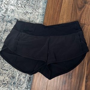 Black Lululemon speed up shorts